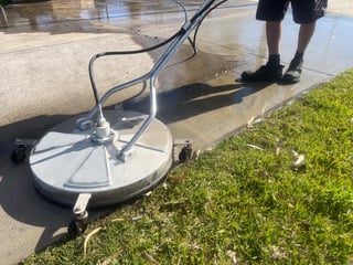 High pressure surface cleaning